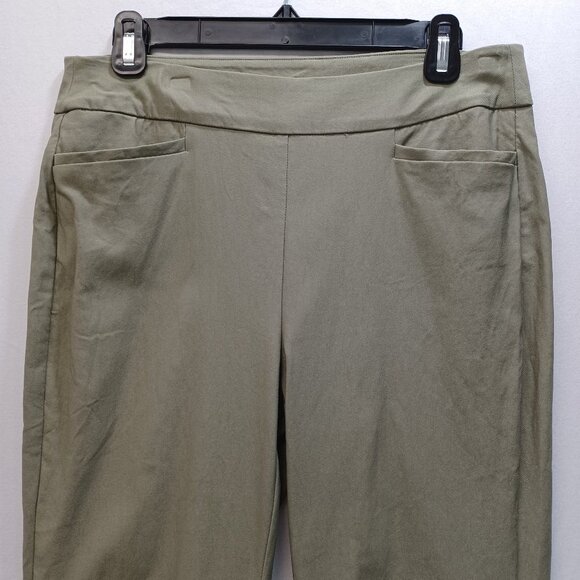 Chicos Pull On Pant Khaki Green Stretch Womens size Small - Picture 4 of 11
